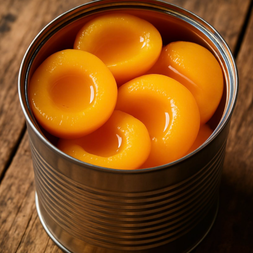 canned peaches