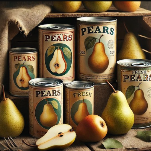 canned pears